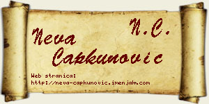 Neva Čapkunović vizit kartica